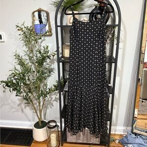 Ann Tobias Black and White Polka Dot Tiered Sundress size 8